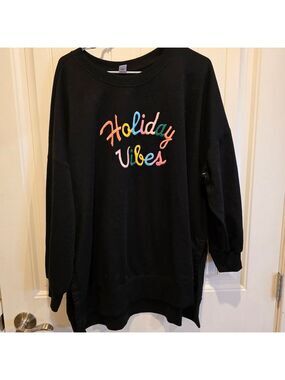 Old Navy Black Holiday Vibes Sweatshirt
